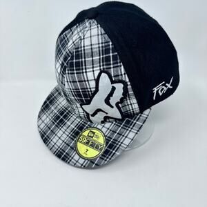 Fox Racing Cars Trucks New Era Plaid Fitted 59Fifty Hat Cap 7 Motocross Dirtbike